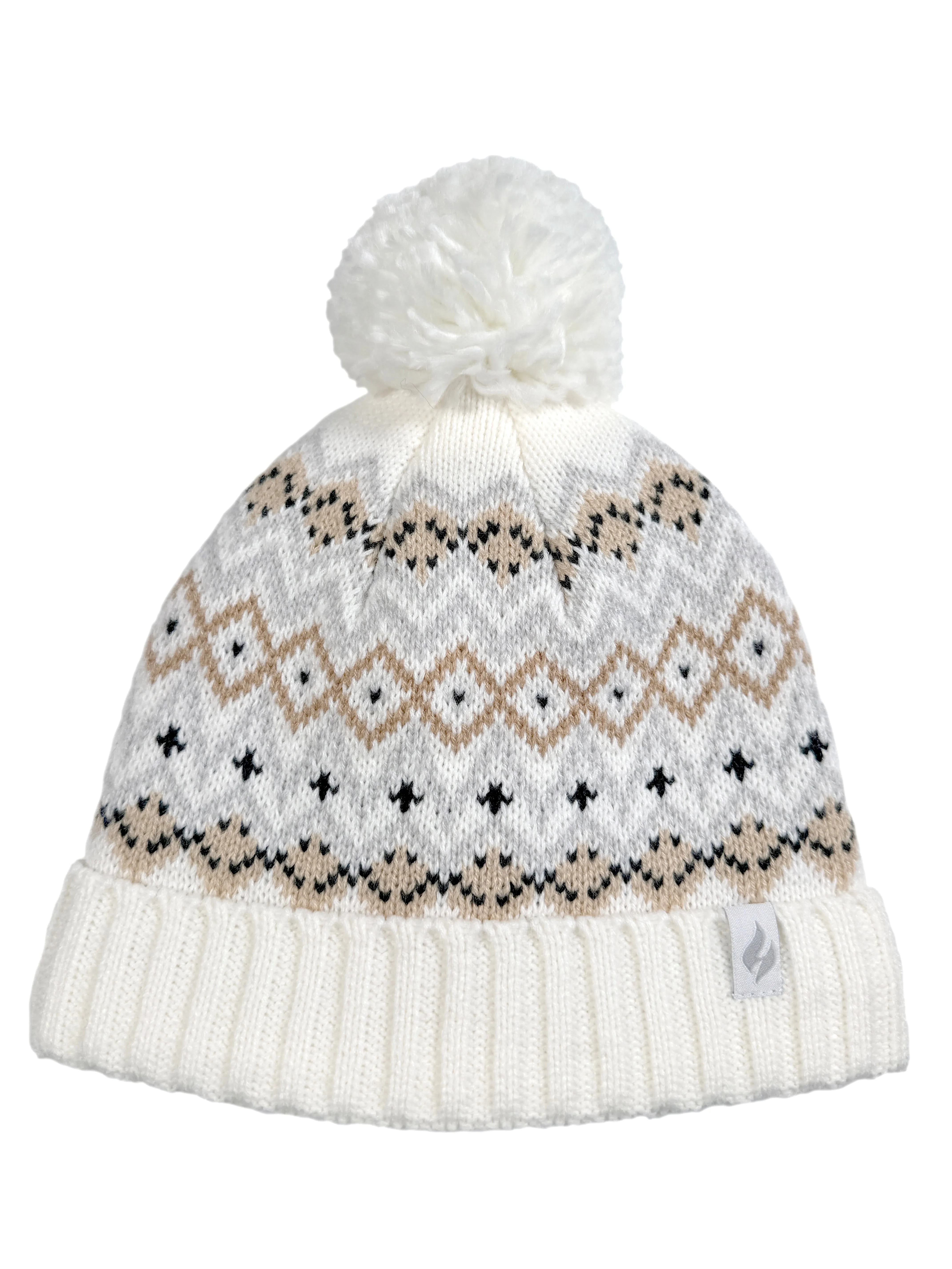 Women's Astrid Fairisle Pompom Hat sold by Heat Holders product image thumbnail 2