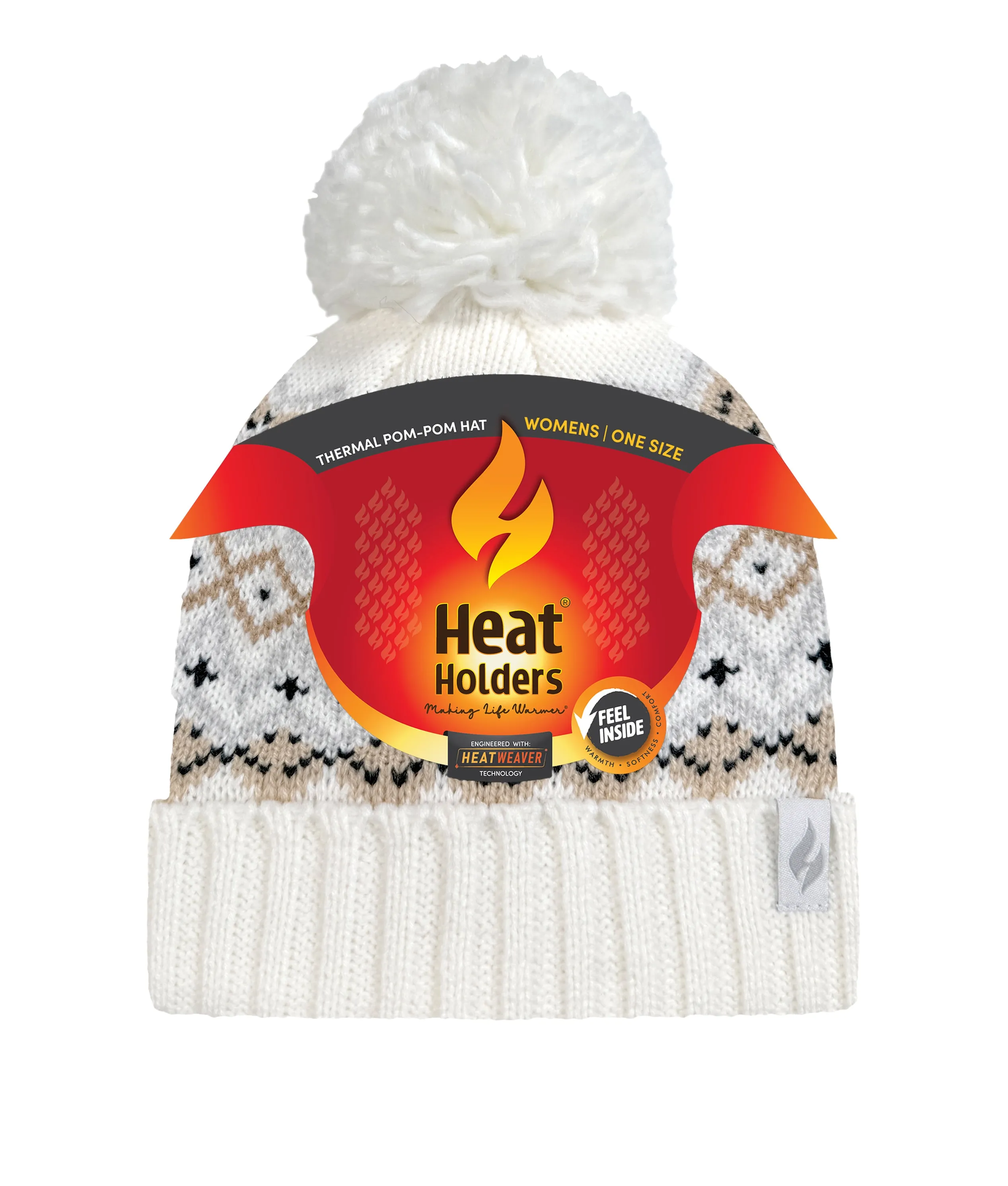 Women's Astrid Fairisle Pompom Hat sold by Heat Holders