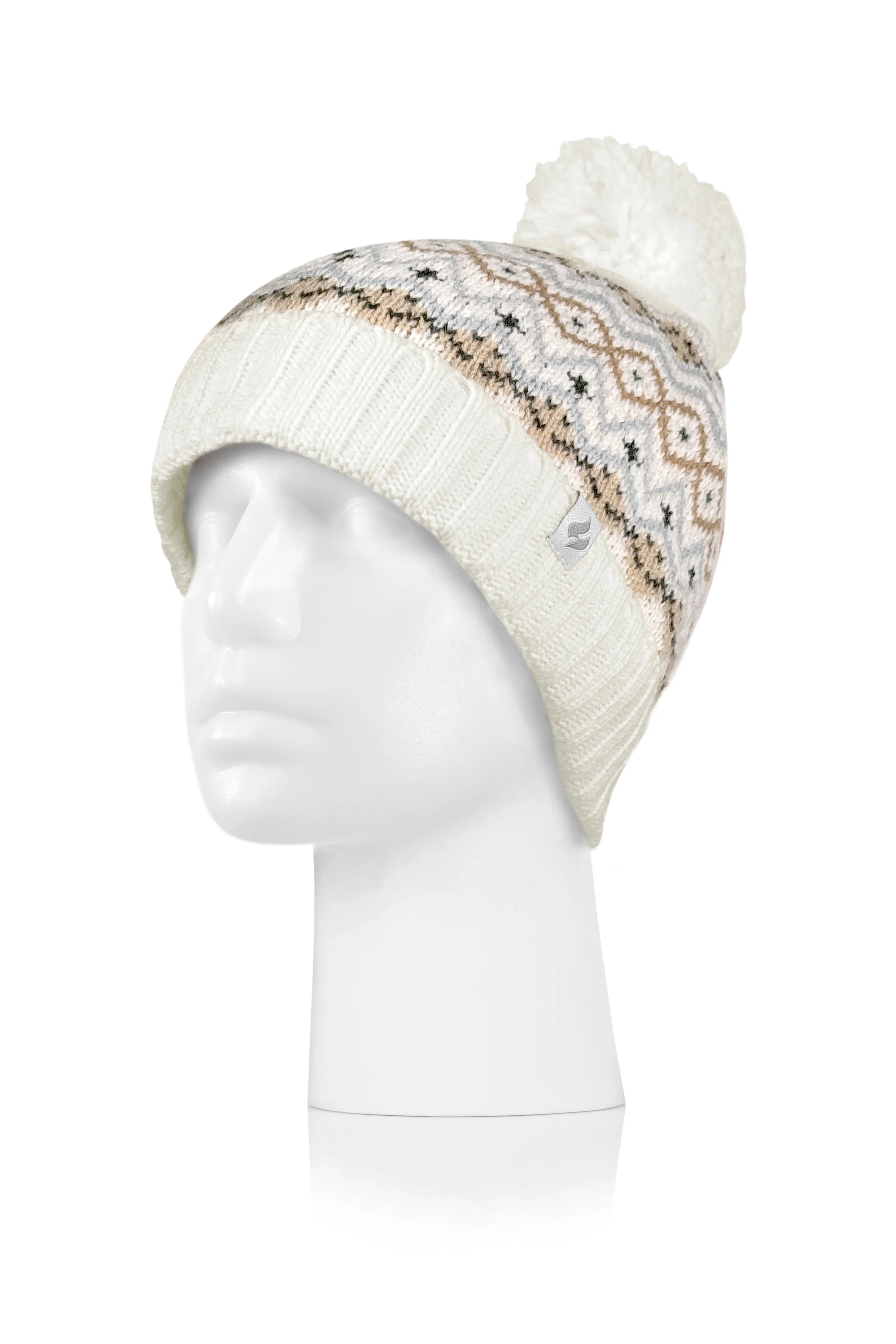 Women's Astrid Fairisle Pompom Hat sold by Heat Holders product image thumbnail 3