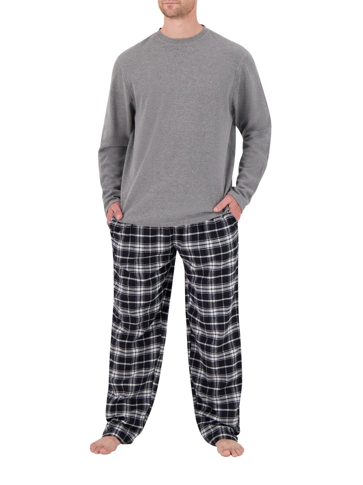 Men's Flemming Waffle Top/Flannel Pants Pajama Set sold by Heat Holders product image thumbnail 4
