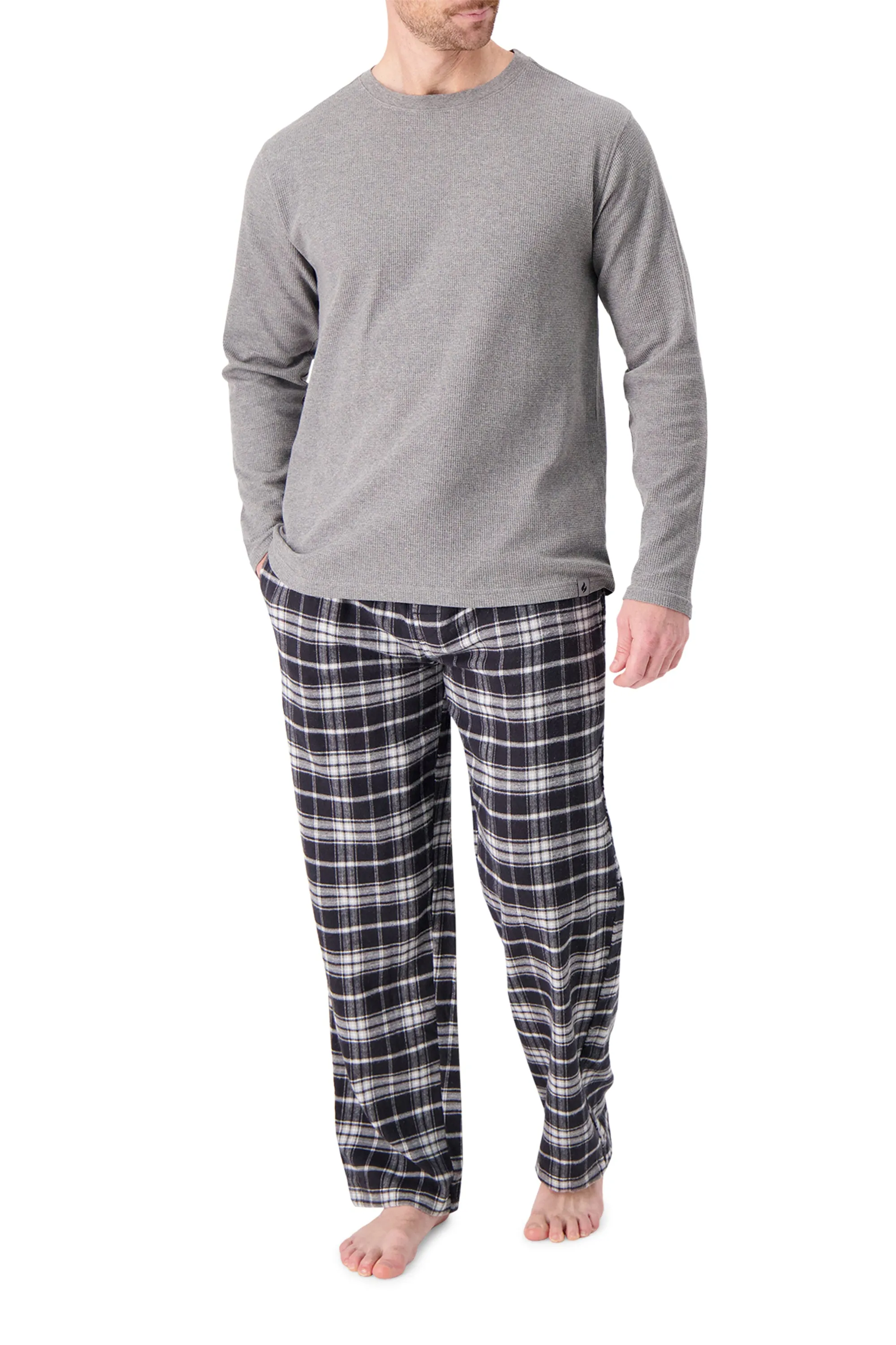 Men's Flemming Waffle Top/Flannel Pants Pajama Set sold by Heat Holders product image thumbnail 2