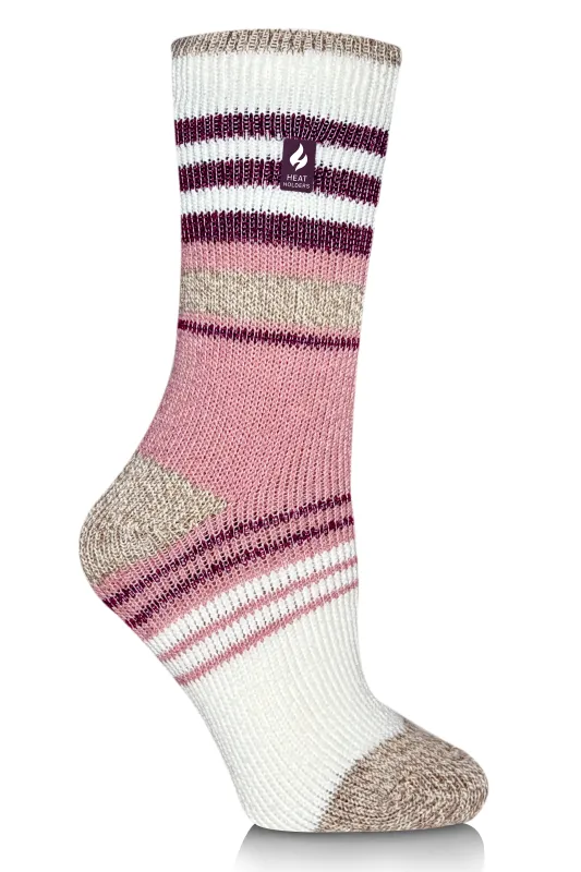 Women's ORIGINAL® Chloe Stripe Crew Sock sold by Heat Holders