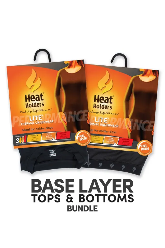 Women's Lite Base Layer Set in Black sold by Heat Holders