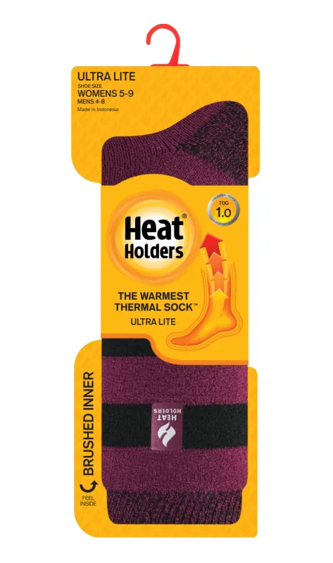 Women's ULTRA LITE™ Luisa Stripe Crew Sock sold by Heat Holders