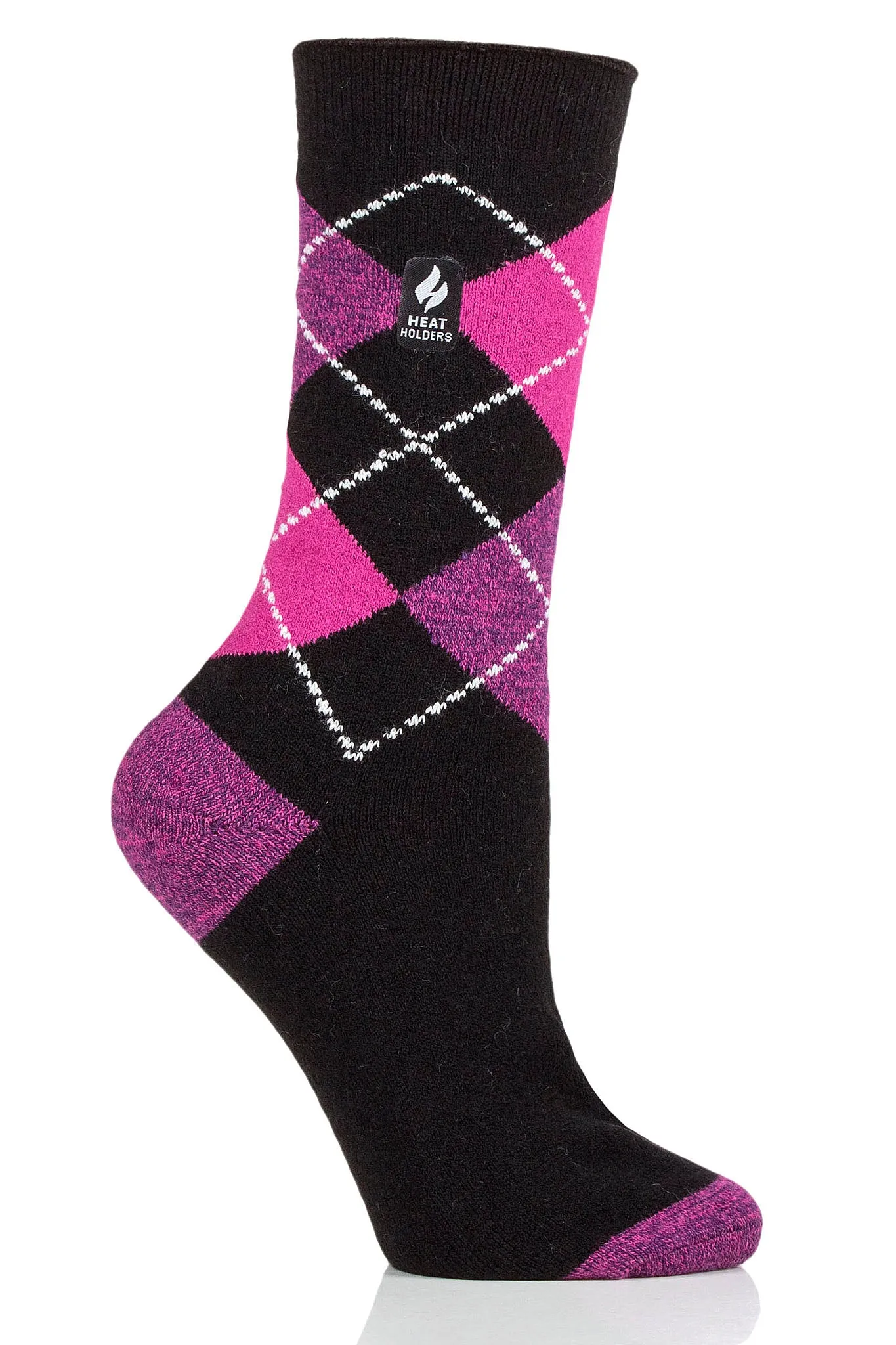 Women's Delilah ULTRA LITE™ Argyle Crew Socks sold by Heat Holders product image thumbnail 4