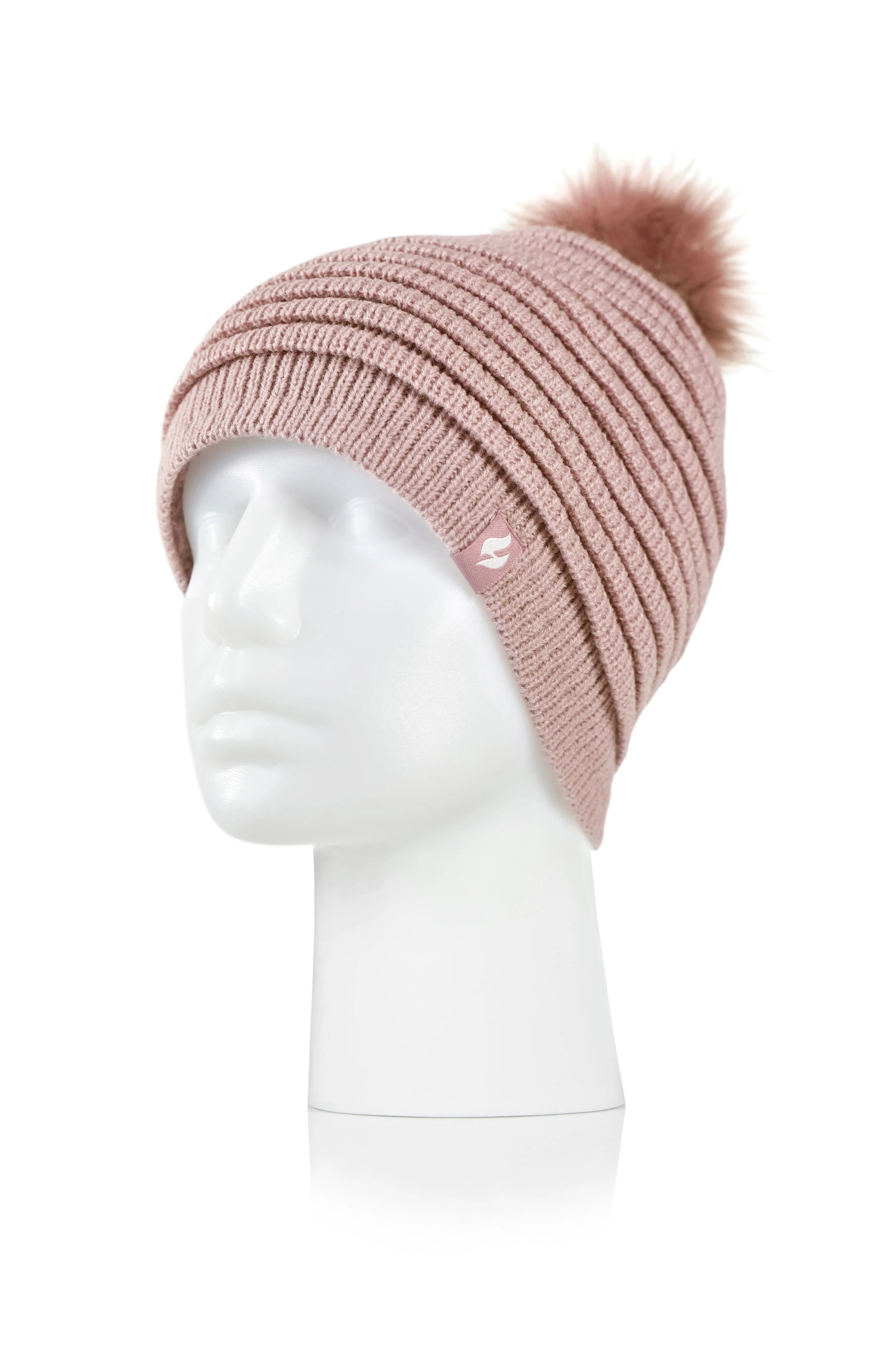 Women's Cannes Ribbed Hat With Pom Pom sold by Heat Holders product image thumbnail 5