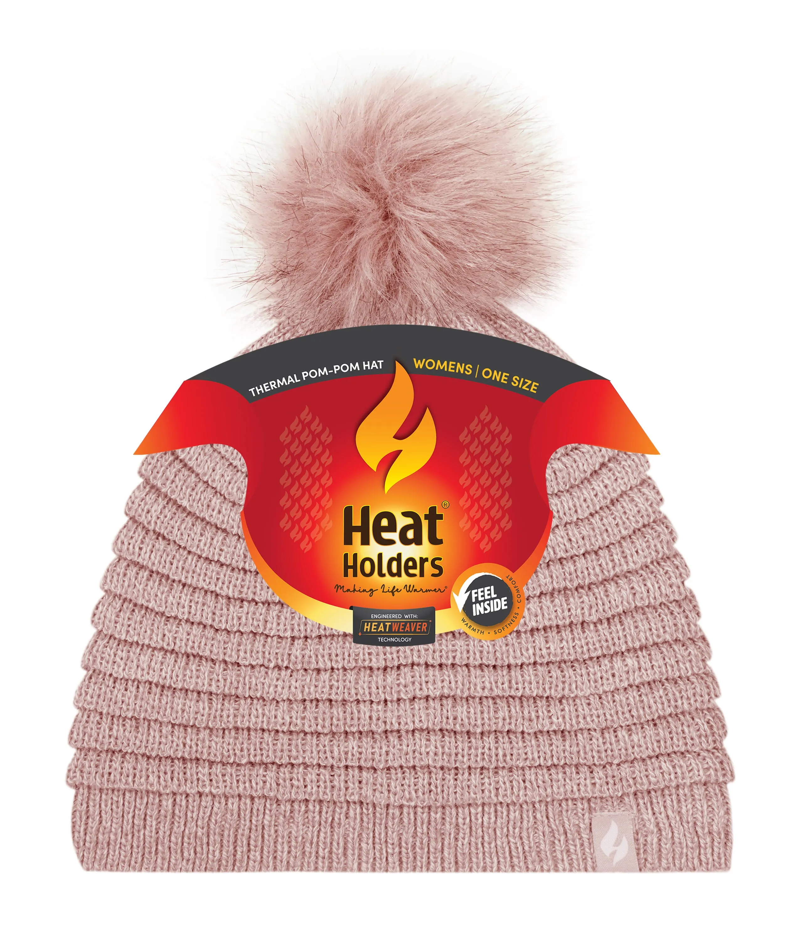 Women's Cannes Ribbed Hat With Pom Pom sold by Heat Holders product image thumbnail 4