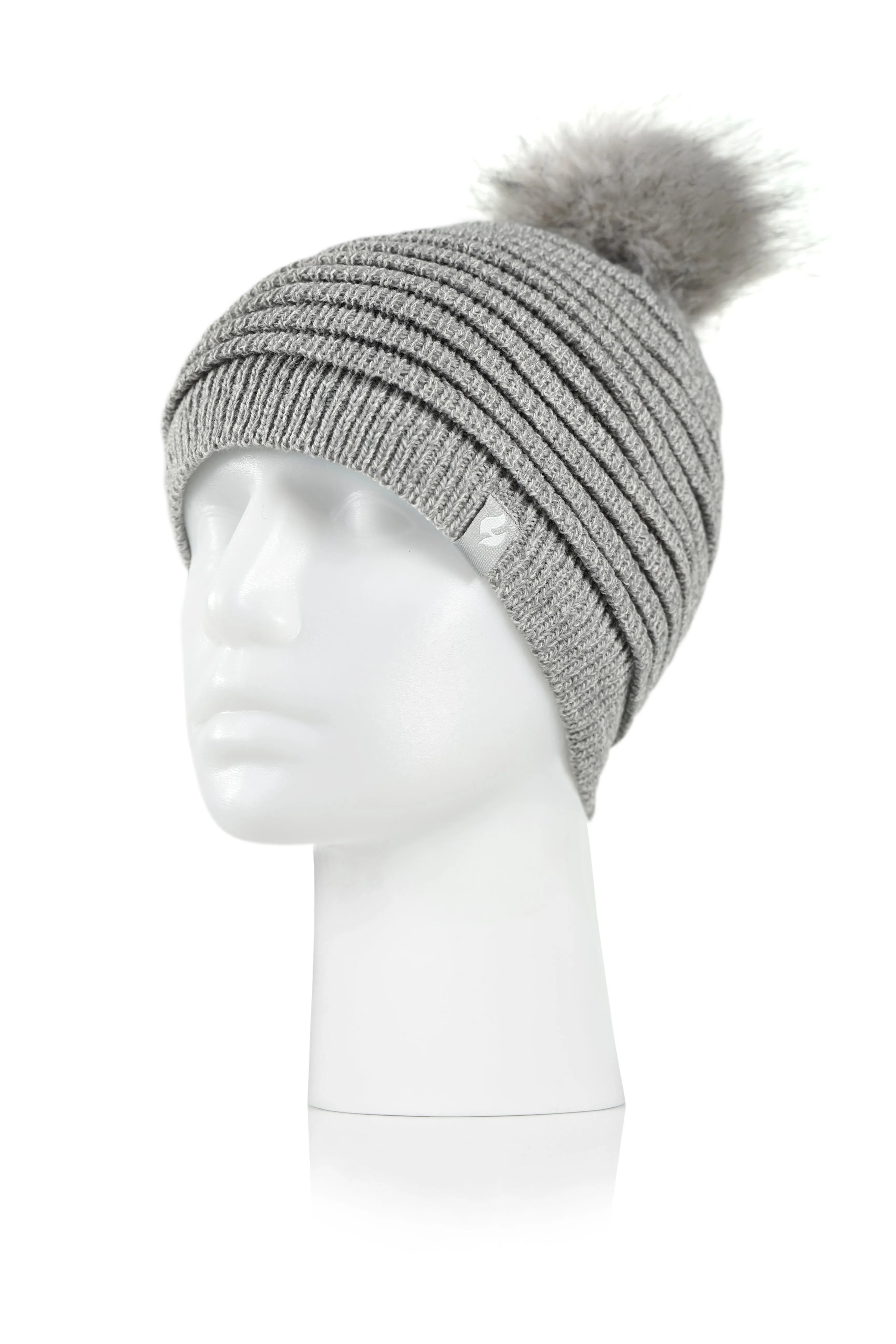 Women's Cannes Ribbed Hat With Pom Pom sold by Heat Holders product image thumbnail 2