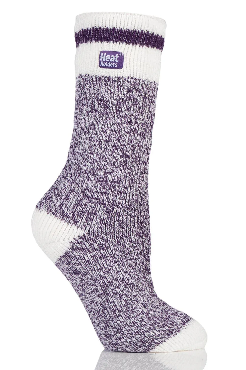 Women's Snowdrop ORIGINAL™ Cream Block Twist Socks sold by Heat Holders product image thumbnail 3