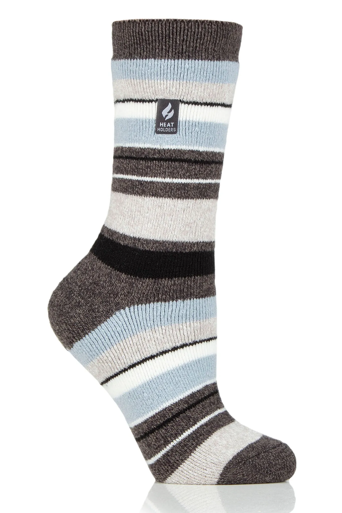 Women's Peony LITE™ Multi Stripe Crew Socks sold by Heat Holders product image thumbnail 5