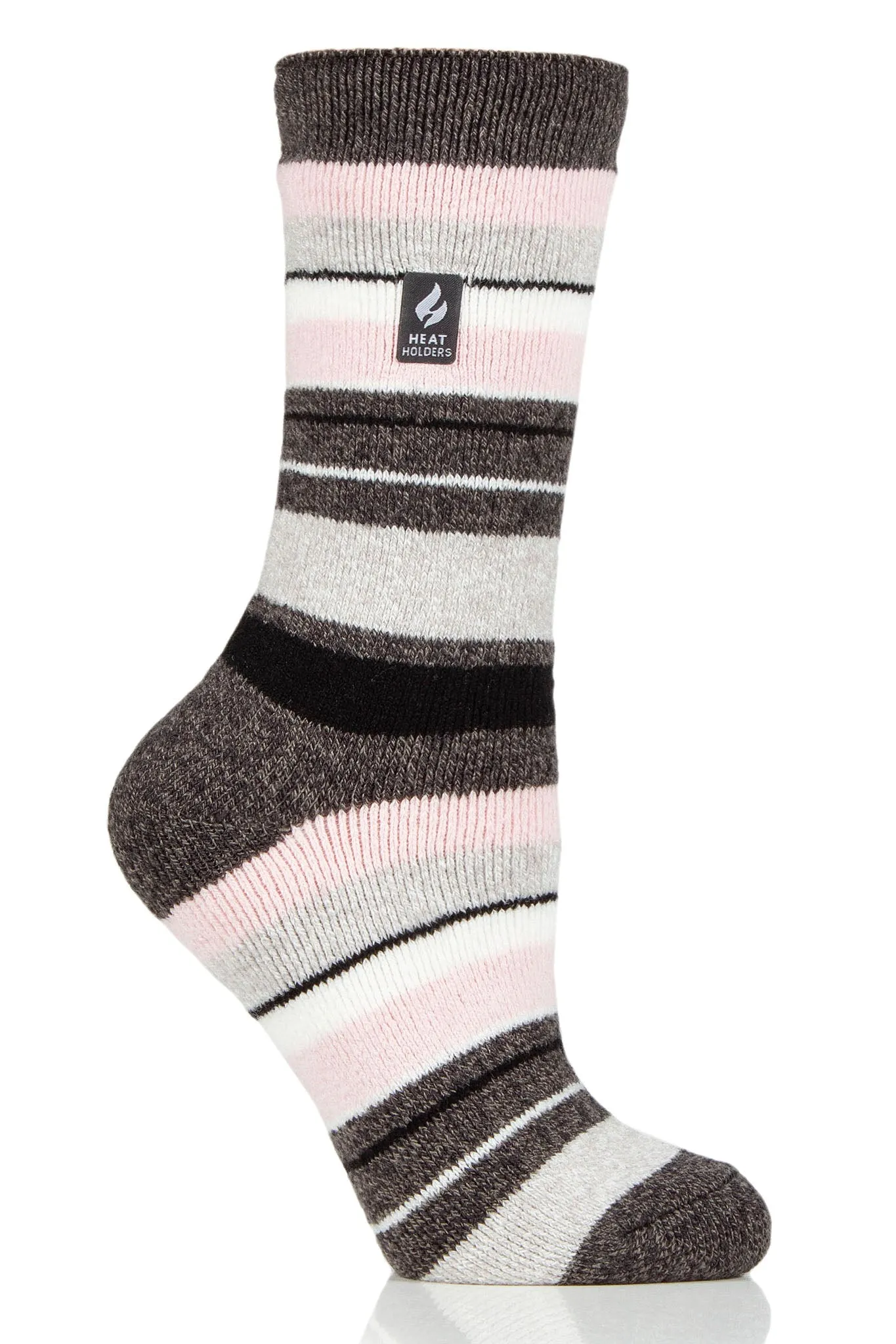 Women's Peony LITE™ Multi Stripe Crew Socks sold by Heat Holders product image thumbnail 4