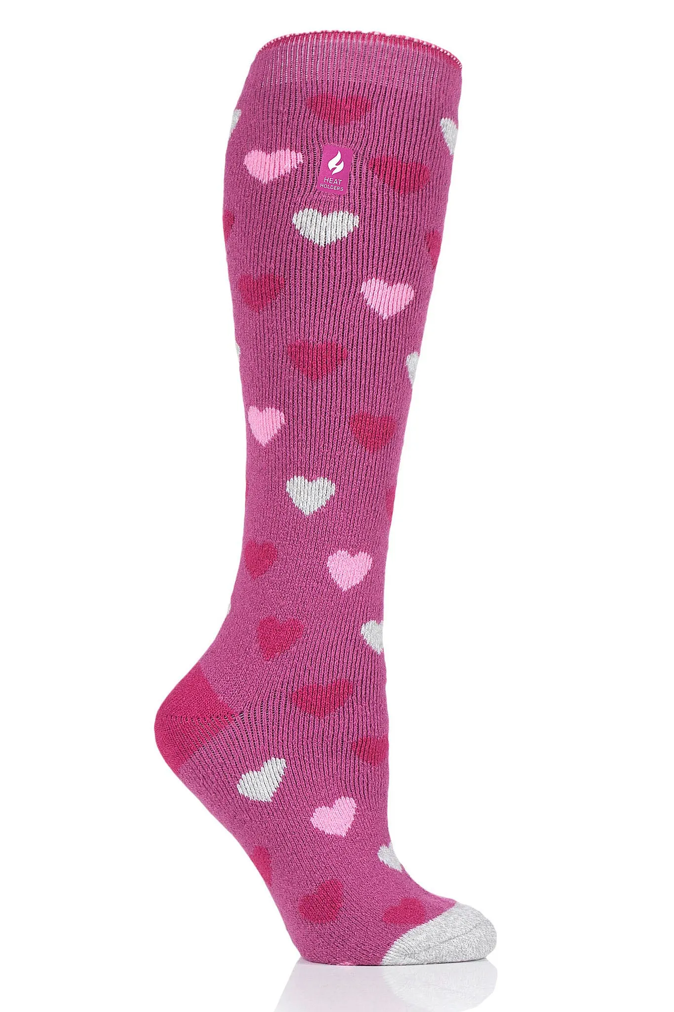 Women's Mahonia LITE™ Jacquard Hearts Long Socks sold by Heat Holders product image thumbnail 2