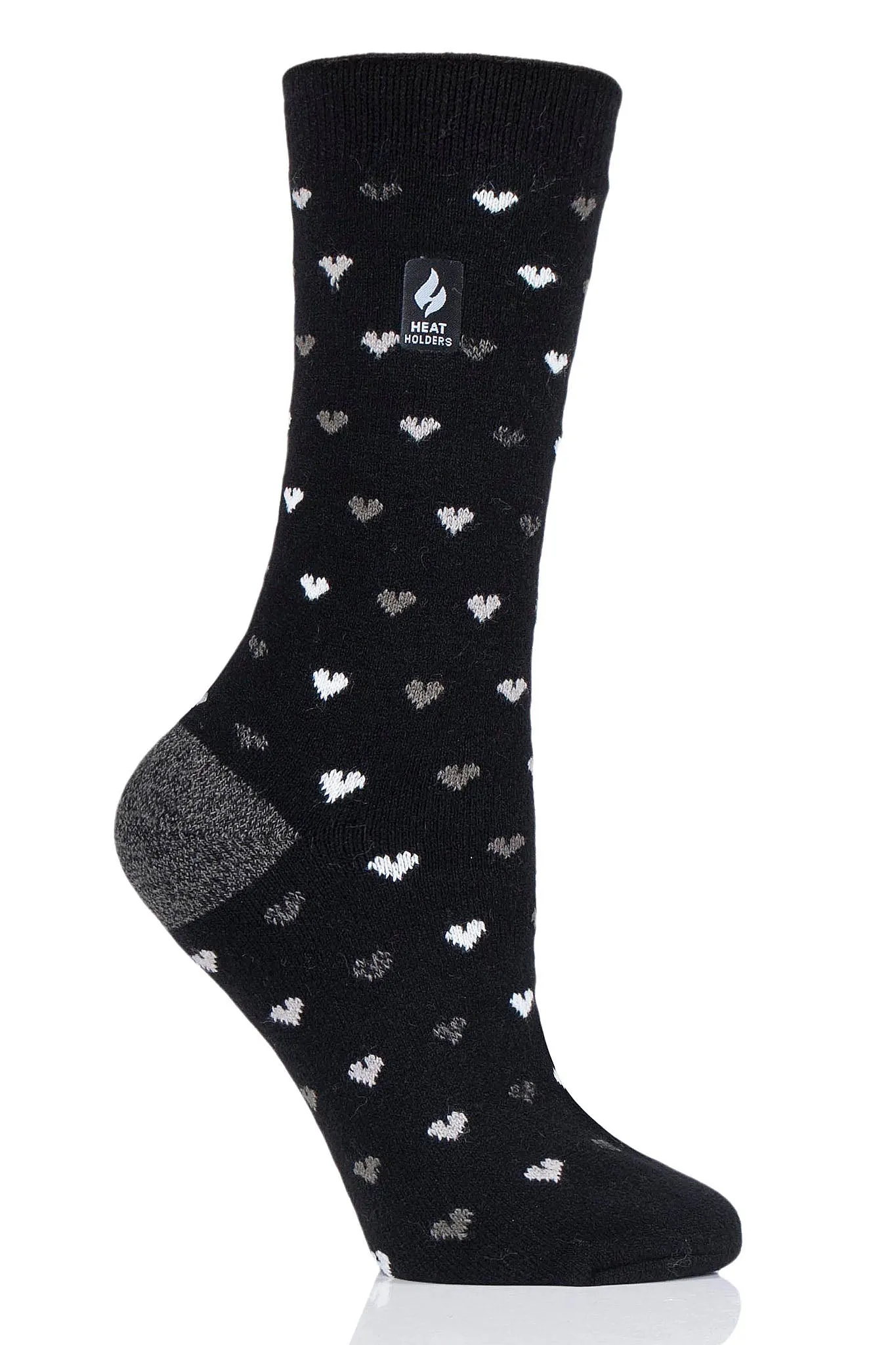 Women's Orchid ULTRA LITE™ Hearts Crew Socks sold by Heat Holders product image thumbnail 2