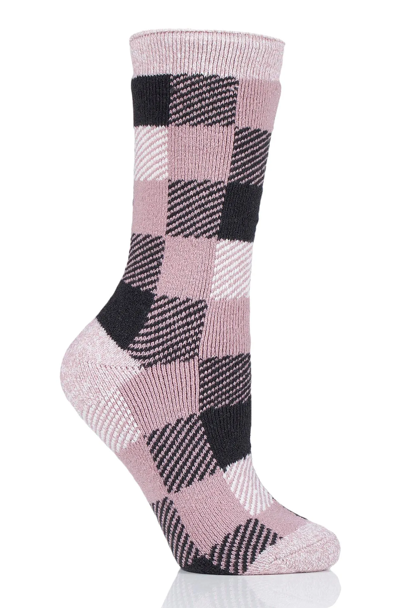 Women's Britney LITE™ Buffalo Checked Crew Socks sold by Heat Holders product image thumbnail 3