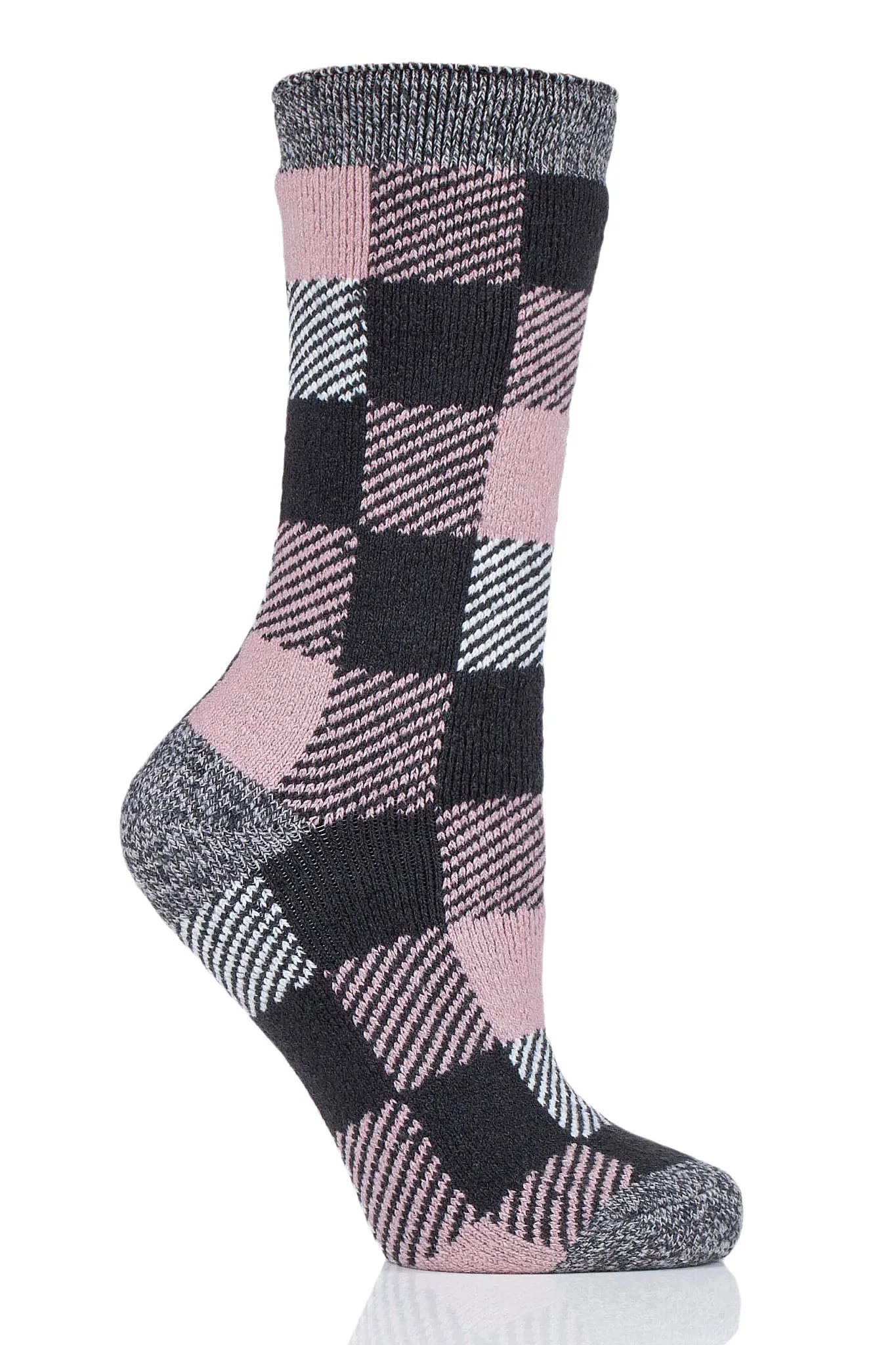 Women's Britney LITE™ Buffalo Checked Crew Socks sold by Heat Holders product image thumbnail 4