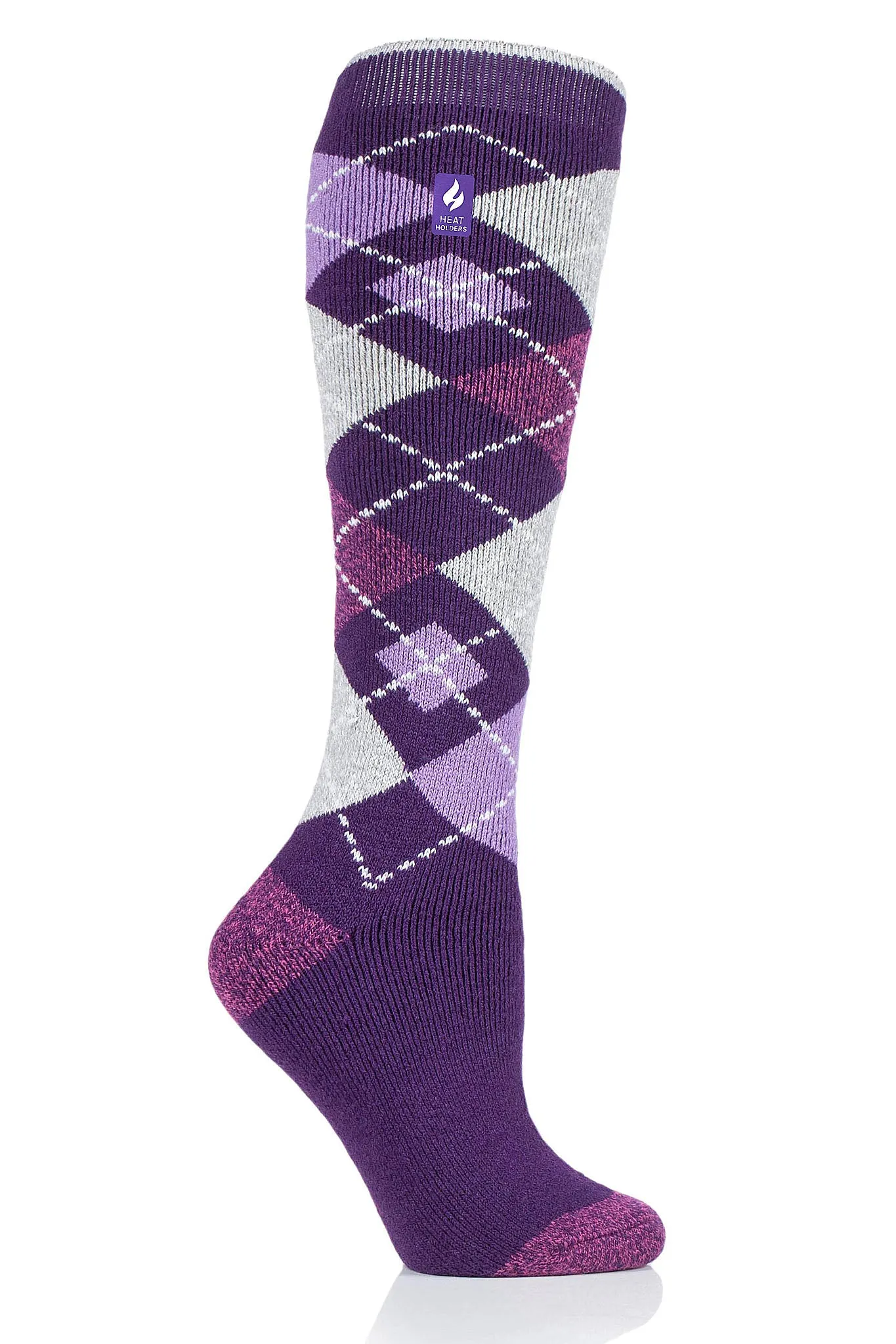 Women's Mahonia LITE™ Jacquard Argyle Long Socks sold by Heat Holders product image thumbnail 2