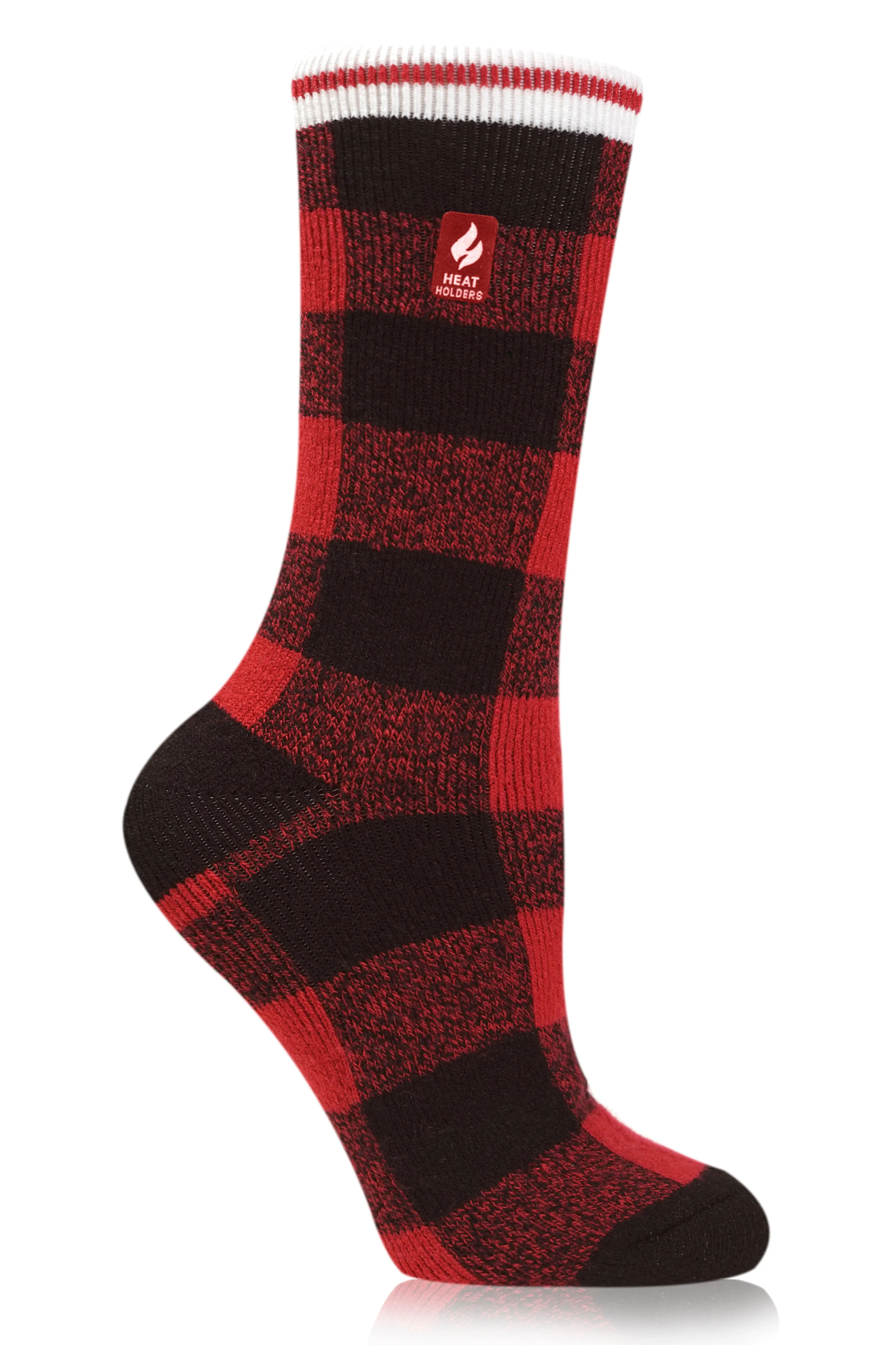 Women's LITE™ Riley Buffalo Plaid Crew Sock sold by Heat Holders product image thumbnail 3