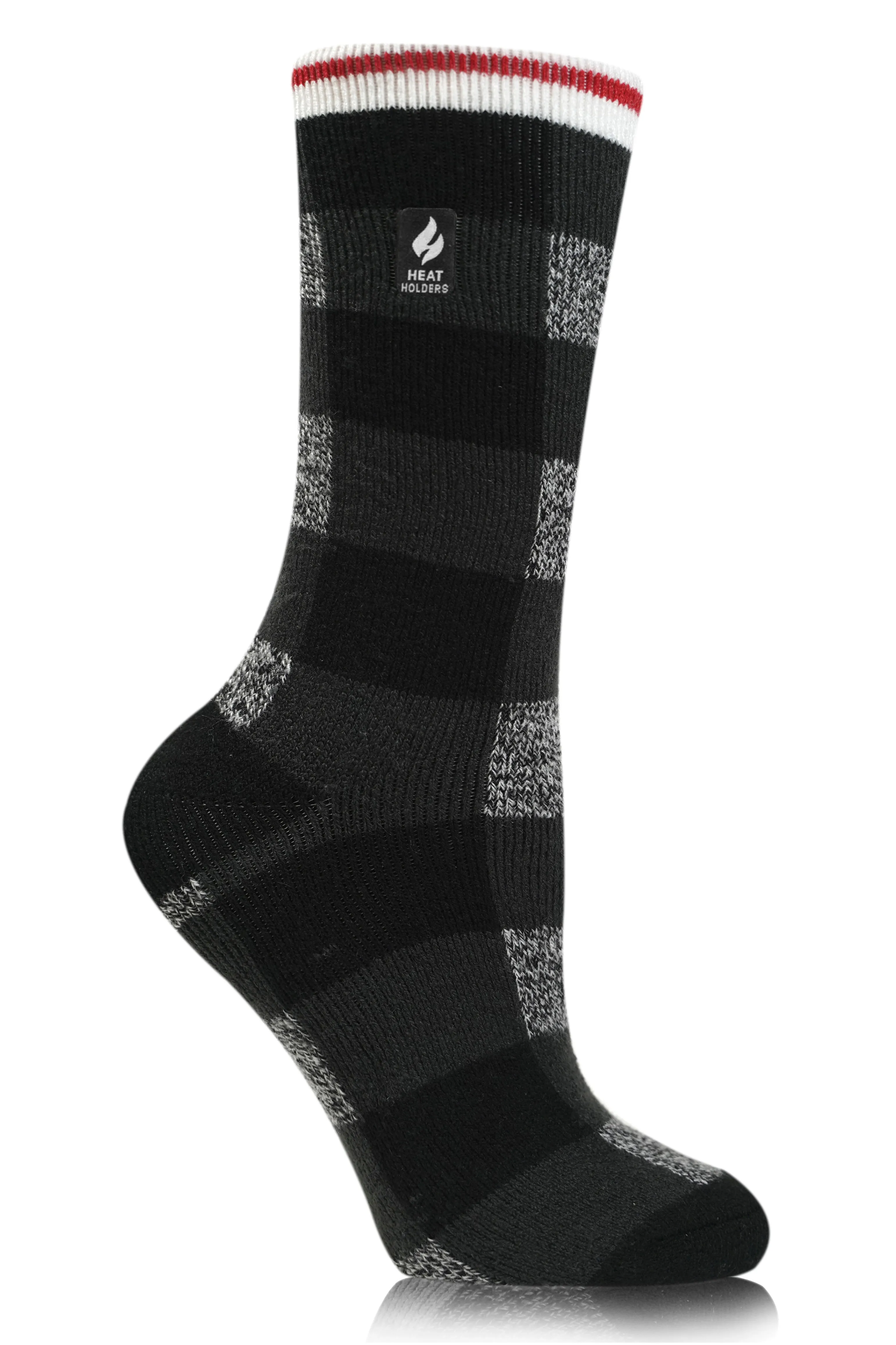 Women's LITE™ Riley Buffalo Plaid Crew Sock sold by Heat Holders product image thumbnail 2