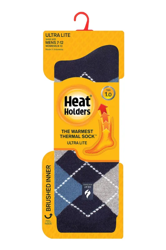 Men's Jake ULTRA LITE™ Argyle Crew Socks sold by Heat Holders