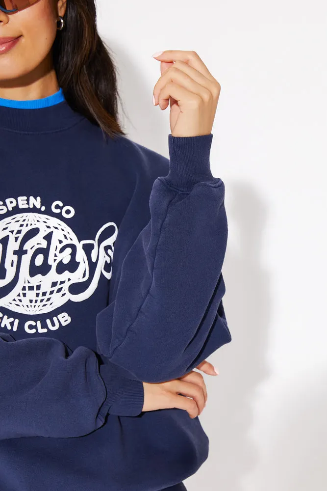 Halfdays Ski Club Sweatshirt sold by Halfdays product image thumbnail 2