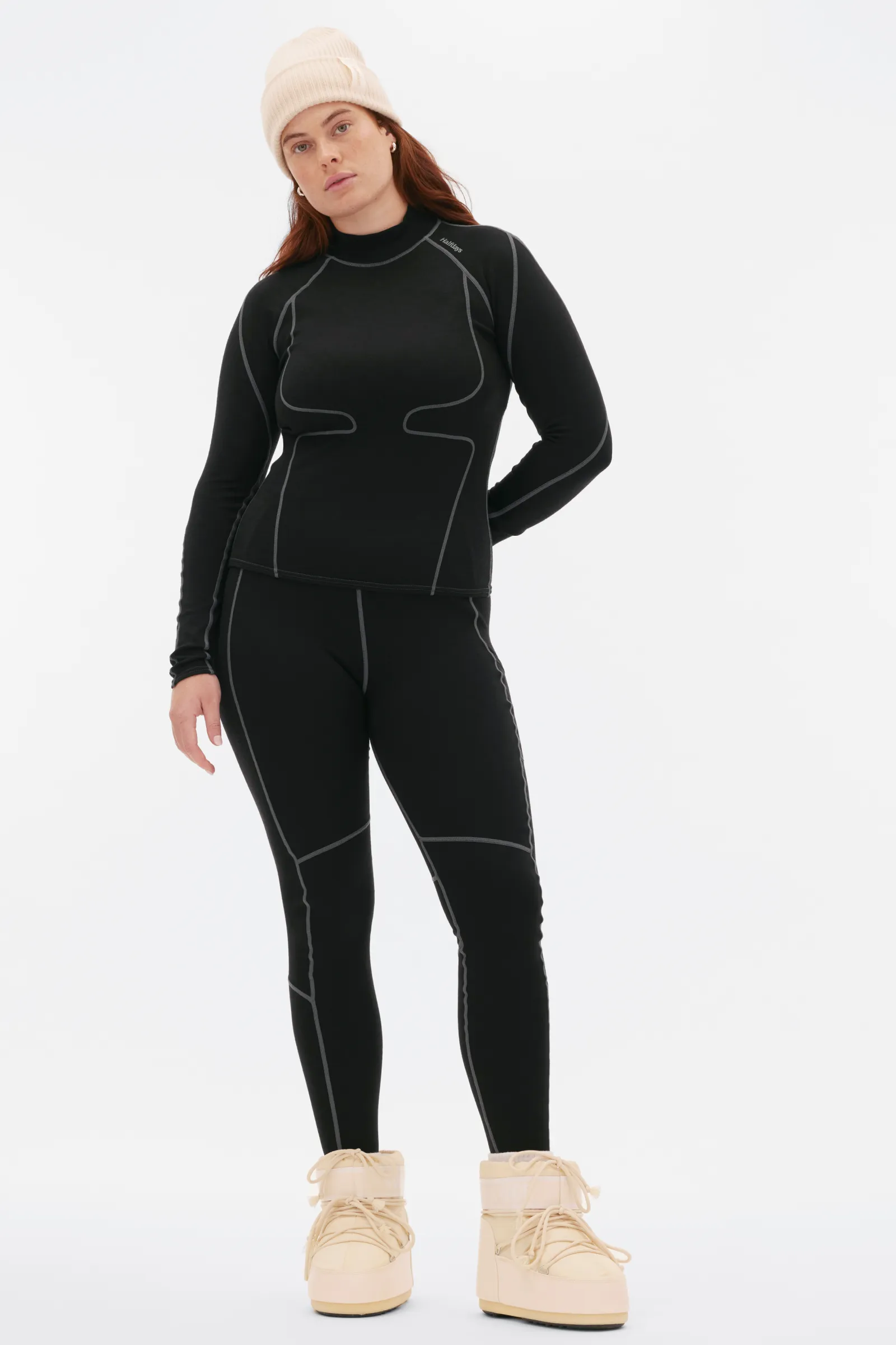 Pre-Loved Hallie Midweight Merino Legging Black sold by Halfdays