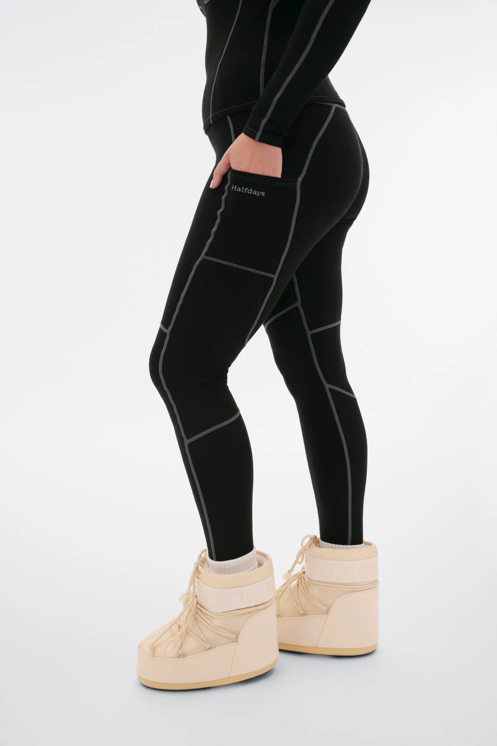 Pre-Loved Hallie Midweight Merino Legging Black sold by Halfdays product image thumbnail 2