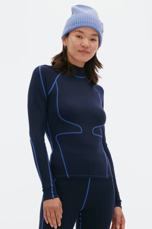 Pre-Loved Fay Midweight Merino Top sold by Halfdays