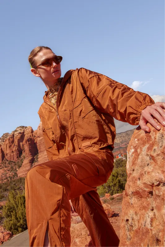 【ANGLAN】Nylon Duck Down Padded Jumper Douglas Nylon Windbreaker | Parallel