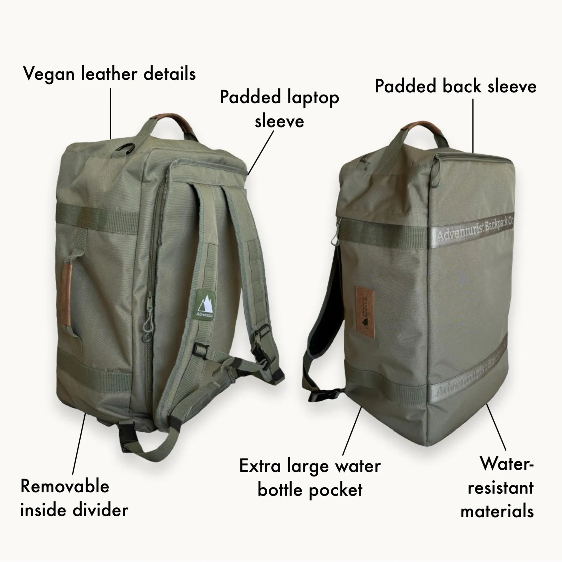 Carry On Duffel/Backpack 45L sold by Adventurist Backpack Co. product image thumbnail 5