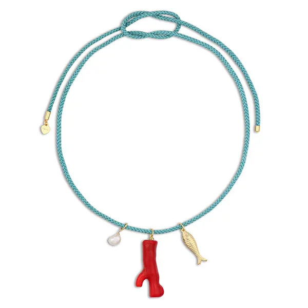 Seaside Aqua Cord with Charms sold by HART