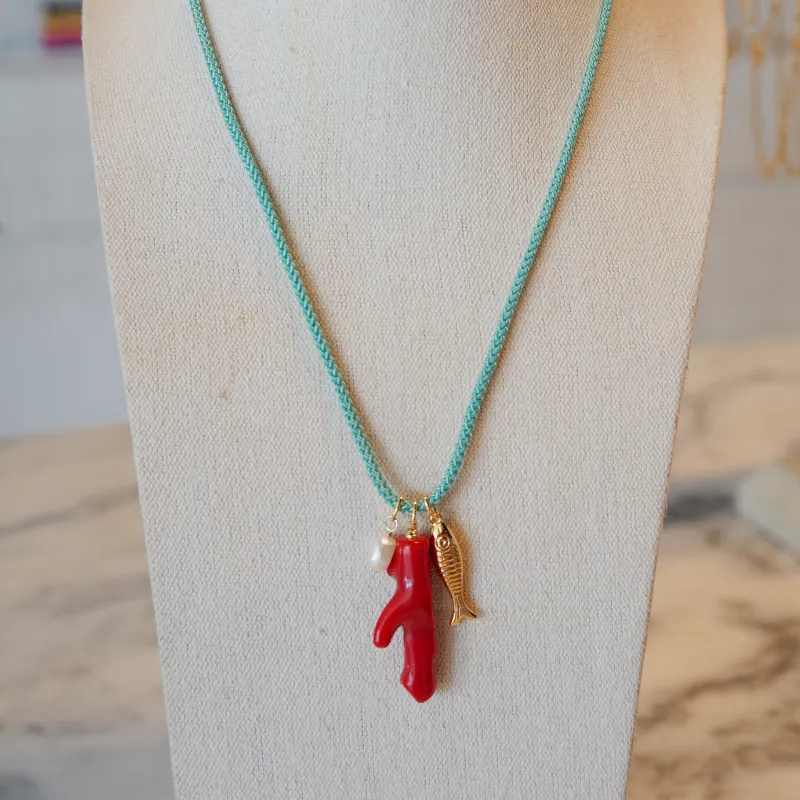 Seaside Aqua Cord with Charms sold by HART product image thumbnail 2