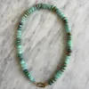 3x3 Amazonite & Natural Turquoise Gemstone Necklace sold by HART