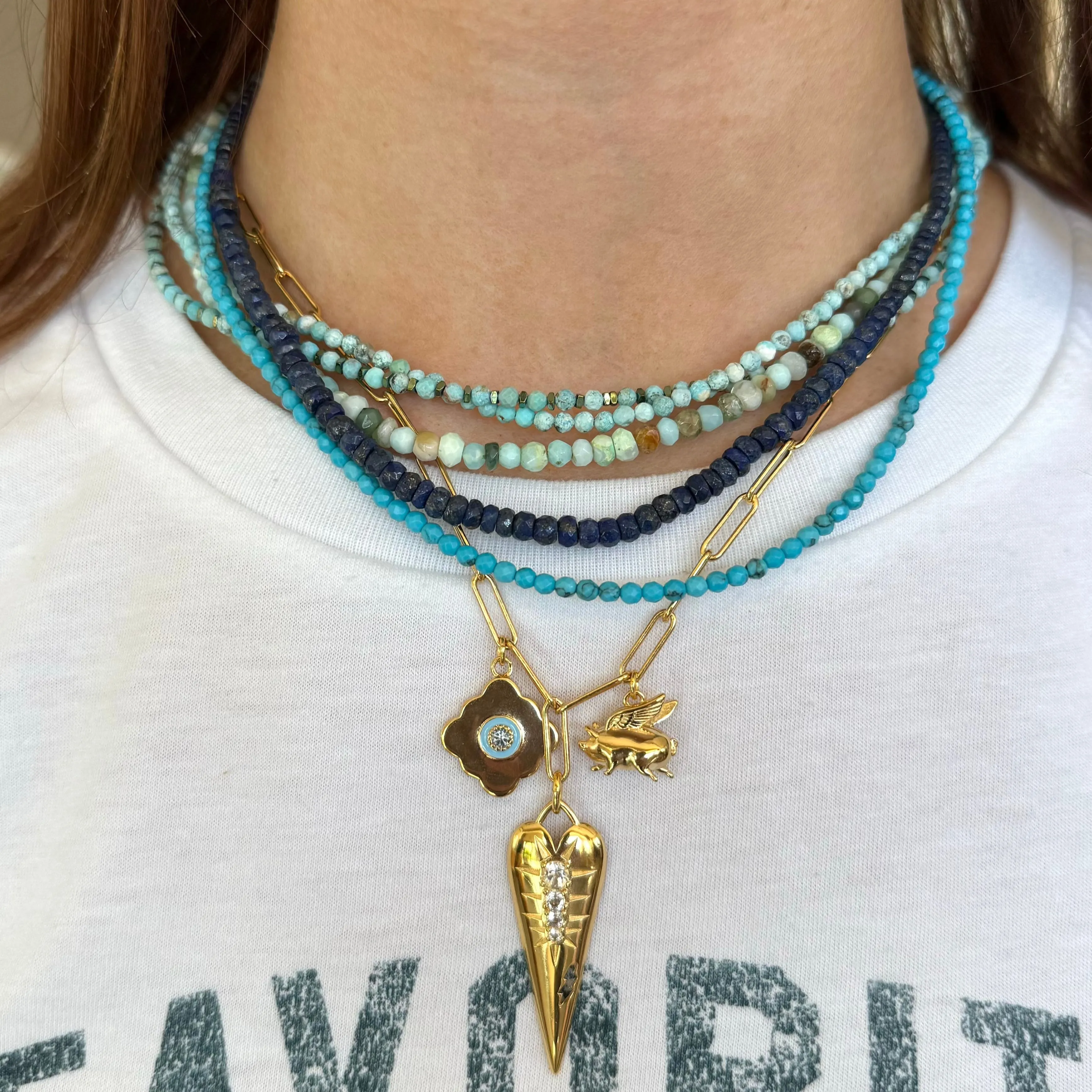 Teeny Peruvian Opal Gemstone Necklace sold by HART product image thumbnail 3