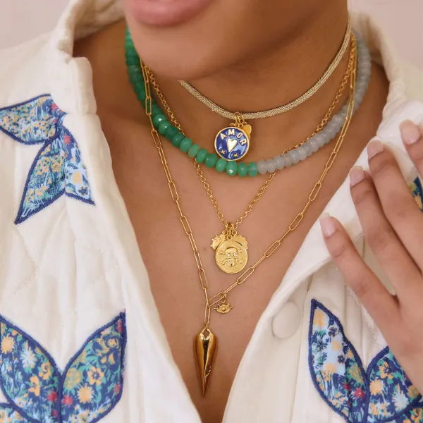 Aquamarine and Chryso Chalcedony Necklace - 50/50 sold by HART product image thumbnail 3