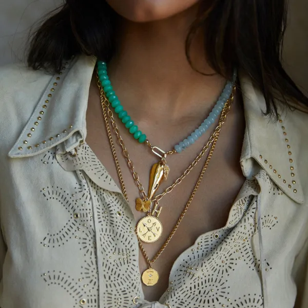 Aquamarine and Chryso Chalcedony Necklace - 50/50 sold by HART product image thumbnail 4