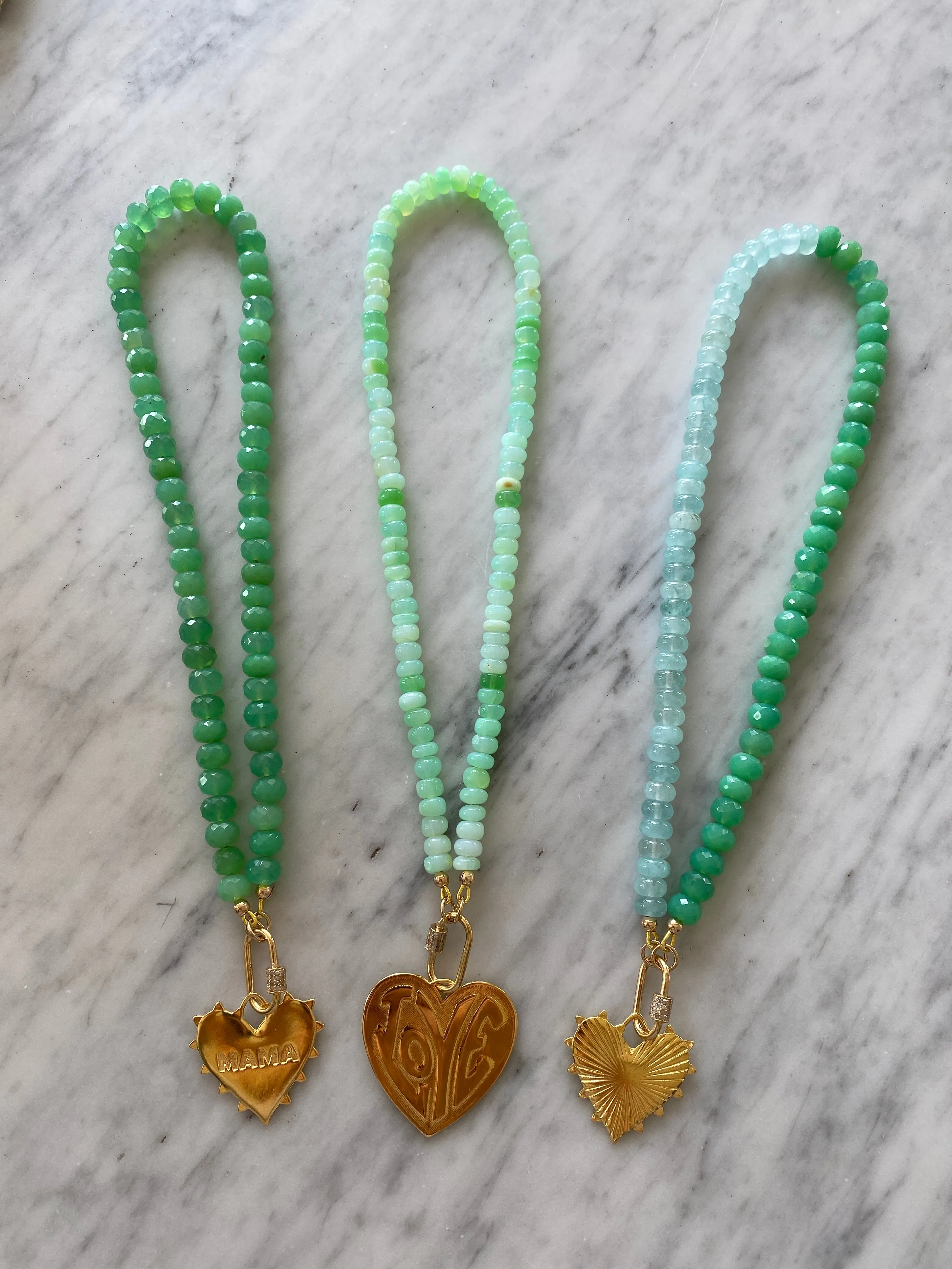 Aquamarine and Chryso Chalcedony Necklace - 50/50 sold by HART product image thumbnail 5