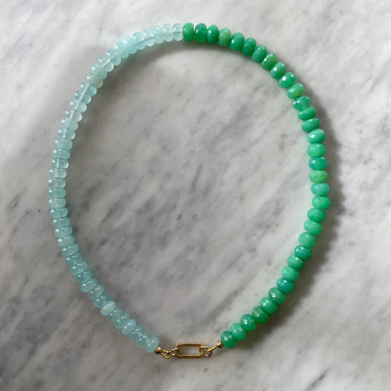 Aquamarine and Chryso Chalcedony Necklace - 50/50 sold by HART