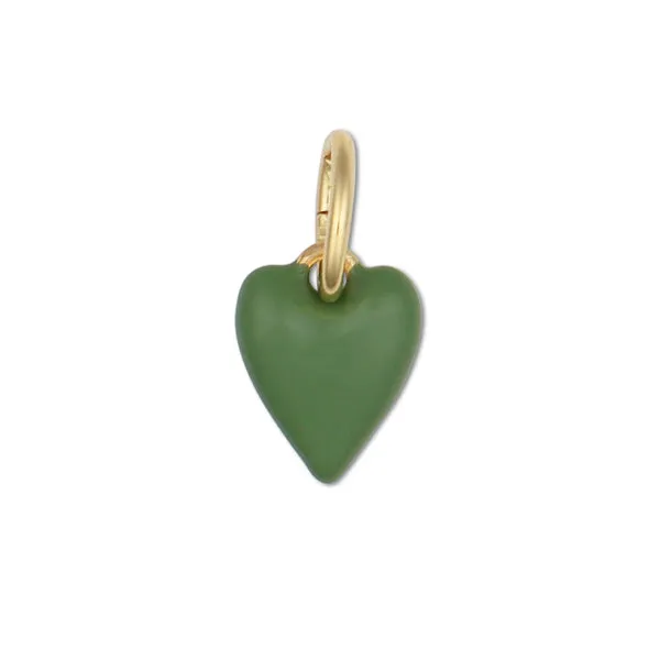 Mini Green Enamel Heart Charm sold by HART