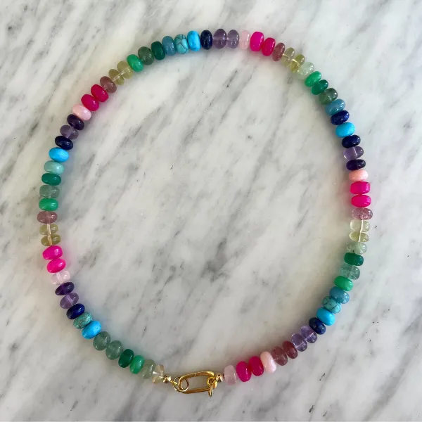 Rainbow Mix Gemstone Necklace sold by HART