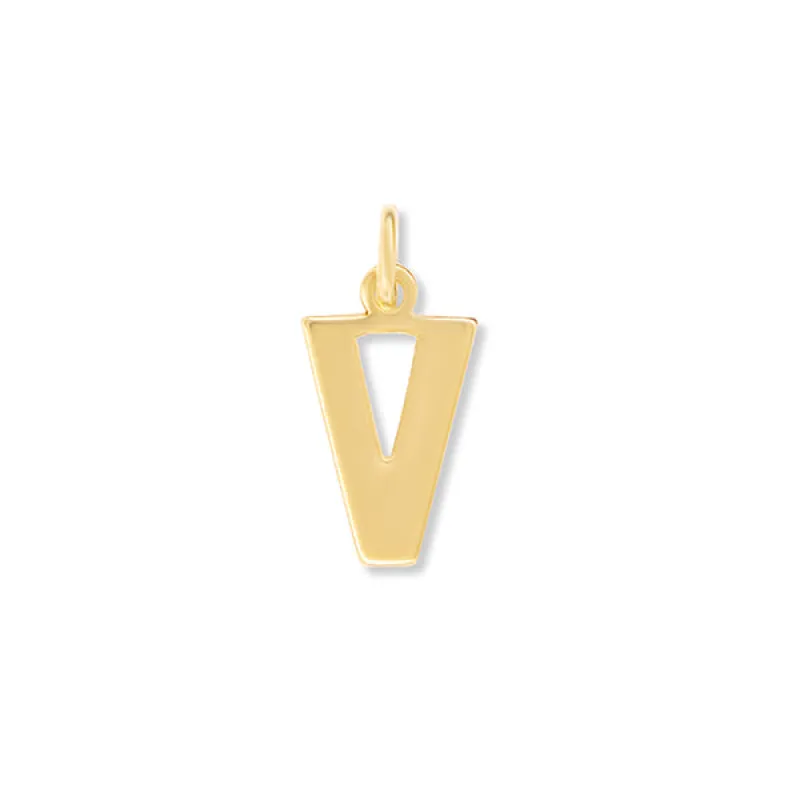 Flat Letter V Charm sold by HART
