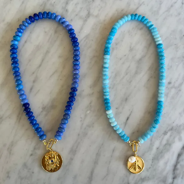 Sky Blue Opal Gemstone Necklace sold by HART product image thumbnail 4