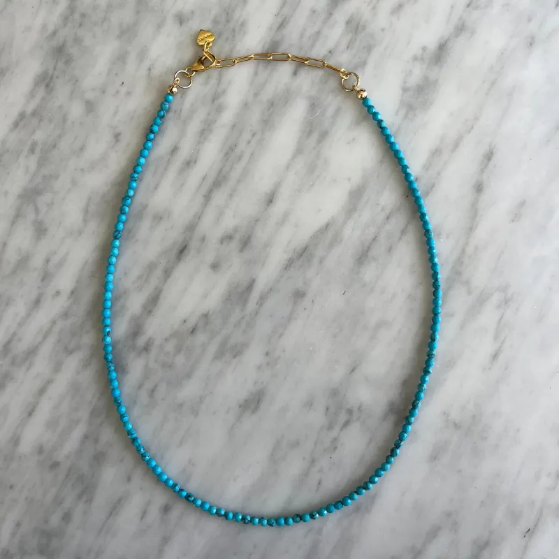 Teeny Shaded Turquoise Howlite Gemstone Necklace sold by HART