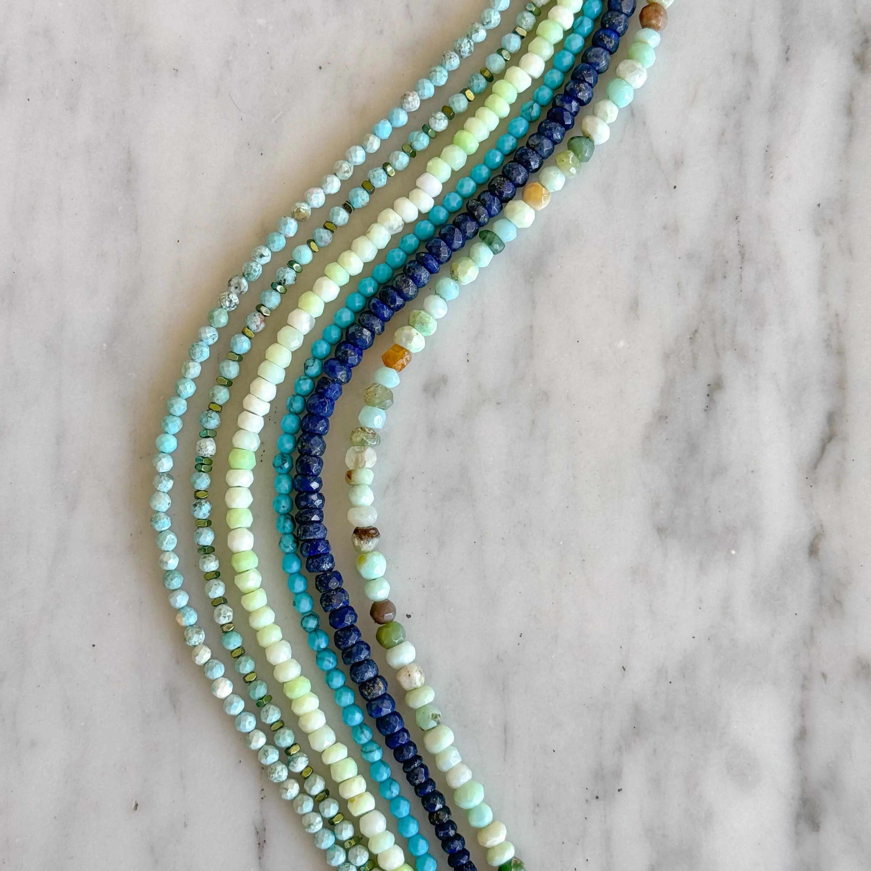 Teeny Shaded Turquoise Howlite Gemstone Necklace sold by HART product image thumbnail 4