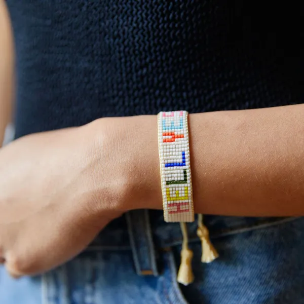 Rainbow HELL YES Beaded Bracelet sold by HART product image thumbnail 2