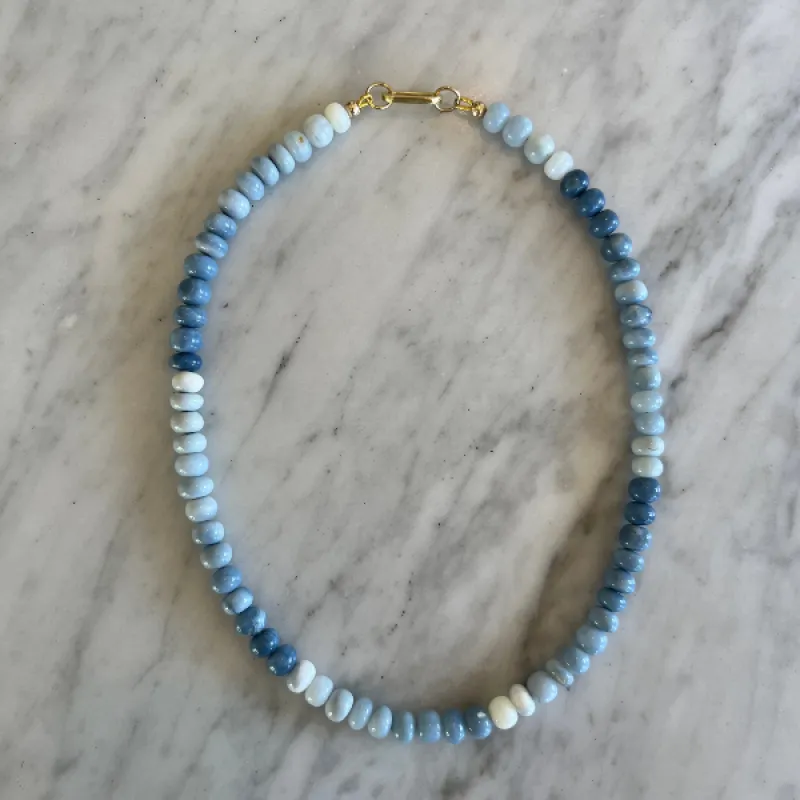Shaded Blue Opal Gemstone Necklace sold by HART