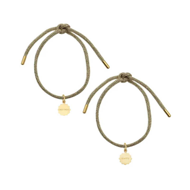 Gold Lurex Bracelet Pair with Everything + Always Charm sold by HART