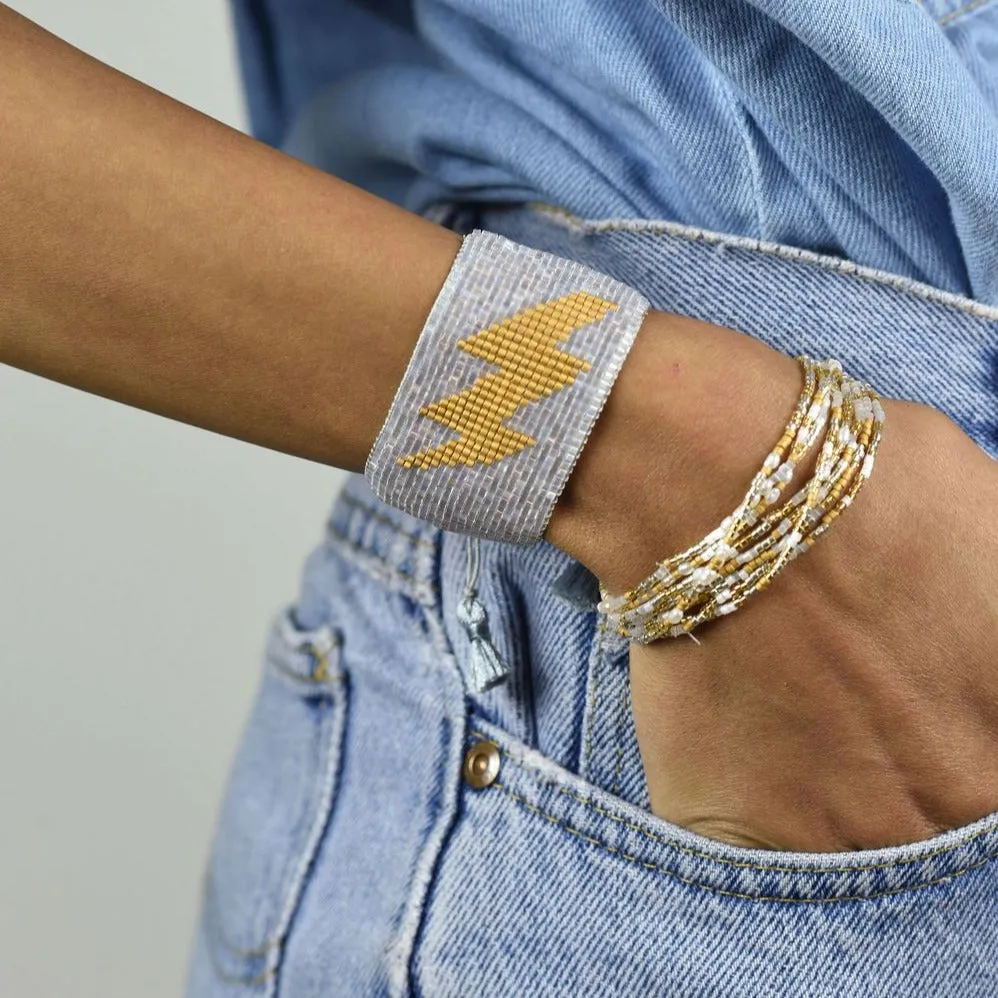 Silver Lightning Bolt Beaded Bracelet sold by HART product image thumbnail 3