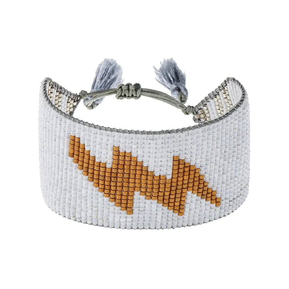 Silver Lightning Bolt Beaded Bracelet sold by HART