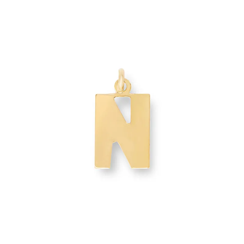 Flat Letter N Charm sold by HART
