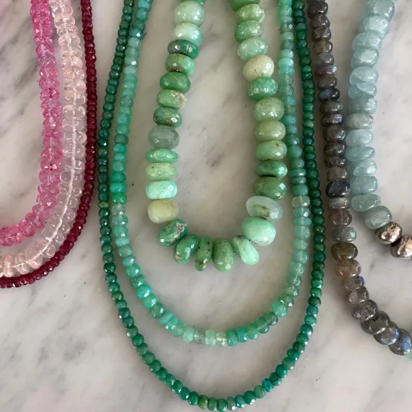 Teeny Green Chrysoprase Gemstone Necklace sold by HART product image thumbnail 5